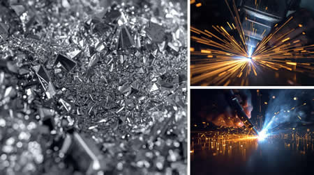 Mikroskopische Aufnahme der feinkörnigen Struktur von Edelstahl – zeigt die homogene Kristallstruktur und Korngrenzen unter dem Mikroskop